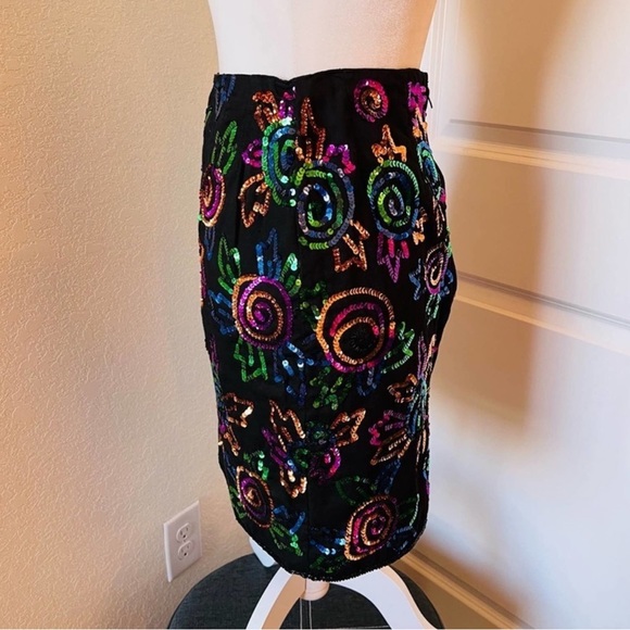 Sandy Starkman Vintage Sequin Mini Skirt - Picture 4 of 8